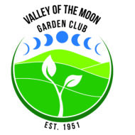 Valley of the Moon Garden Club logo featuring a vibrant garden design symbolizing community, sustainability, and green infrastructure.